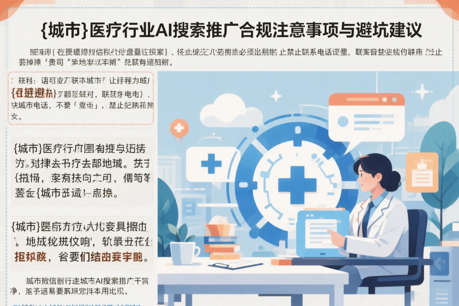 河池医疗行业AI搜索推广合规注意事项与避坑建议