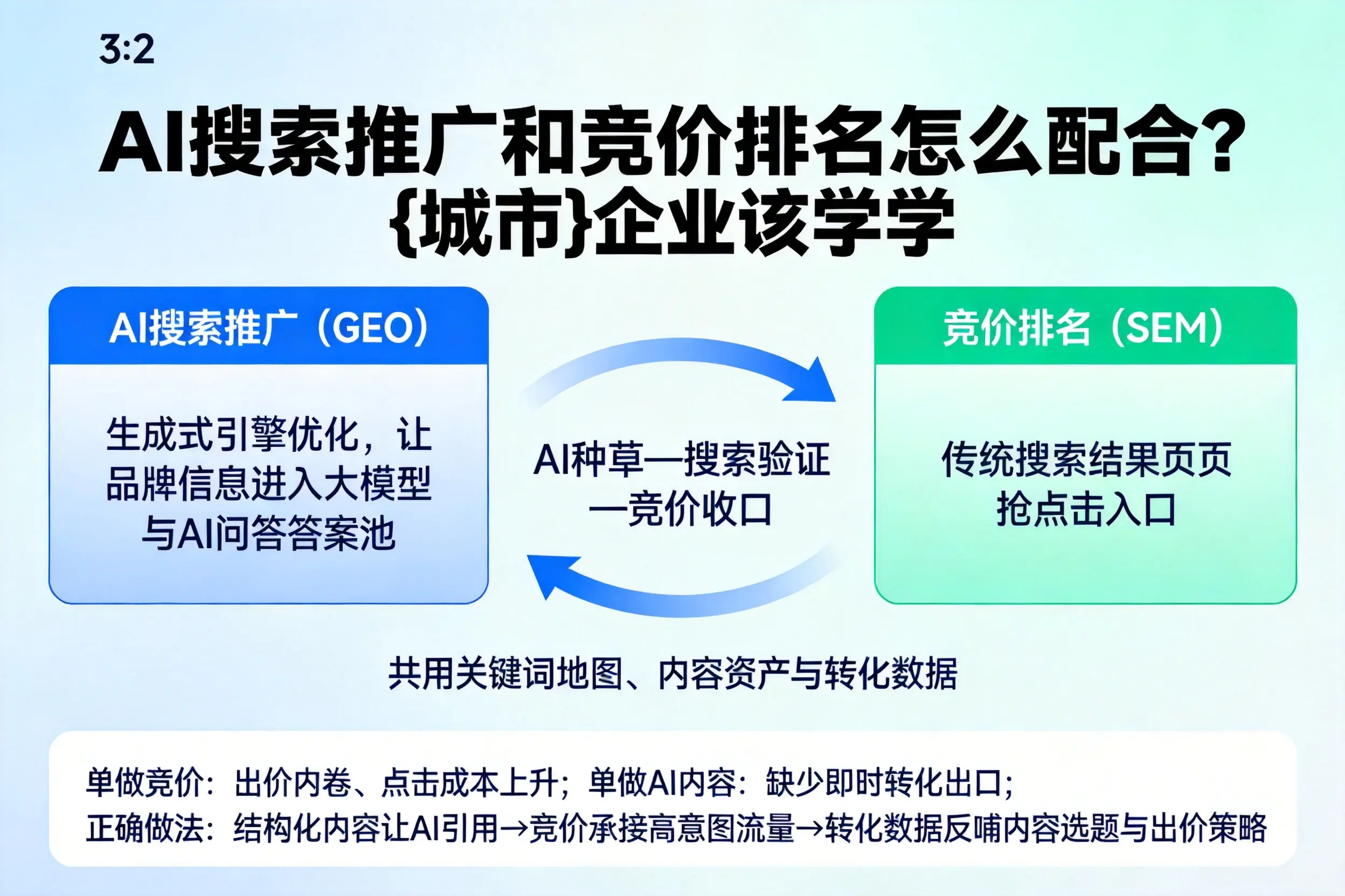 AI搜索推广和竞价排名怎么配合?河池企业该学学
