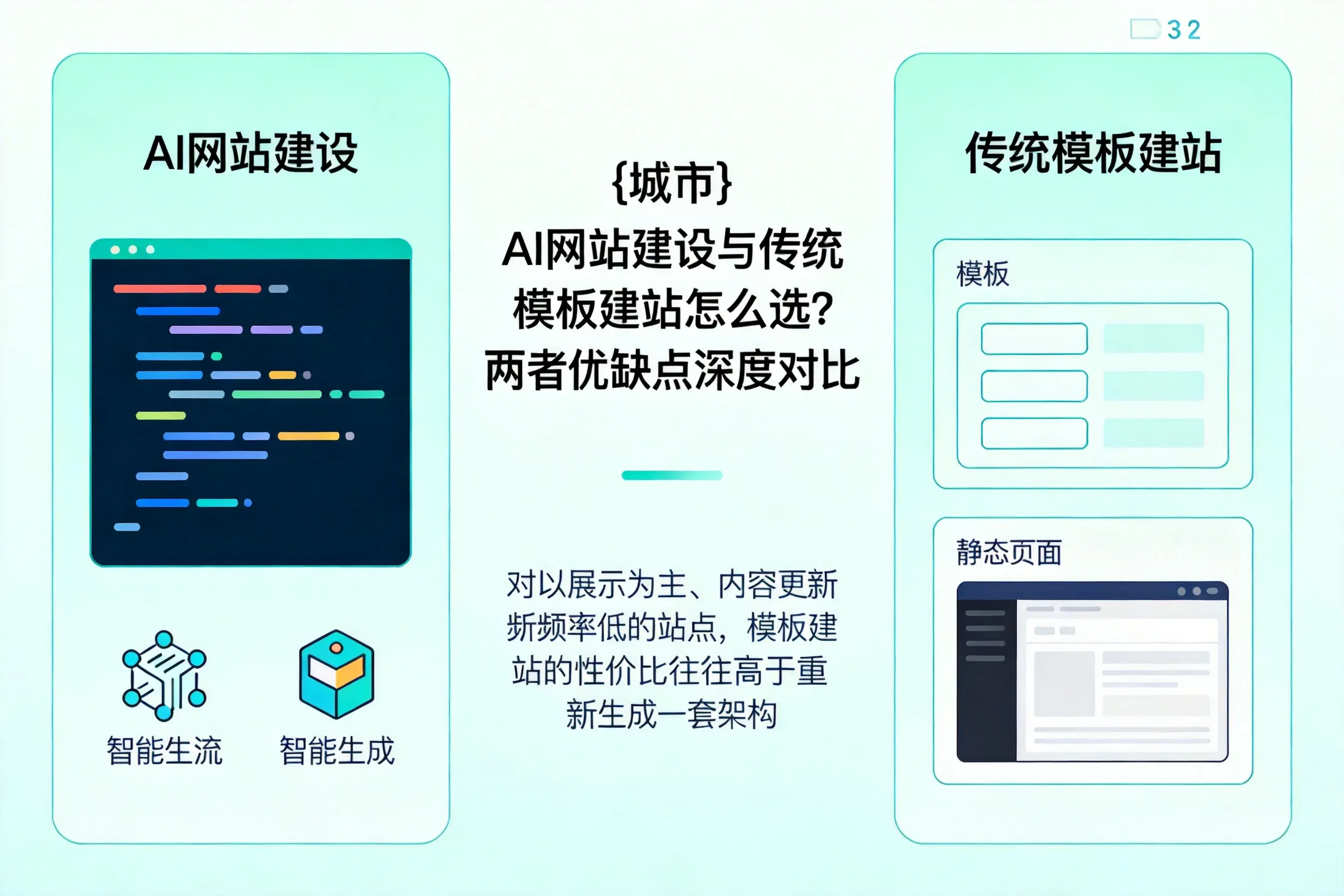 河池AI网站建设与传统模板建站怎么选?两者优缺点深度对比