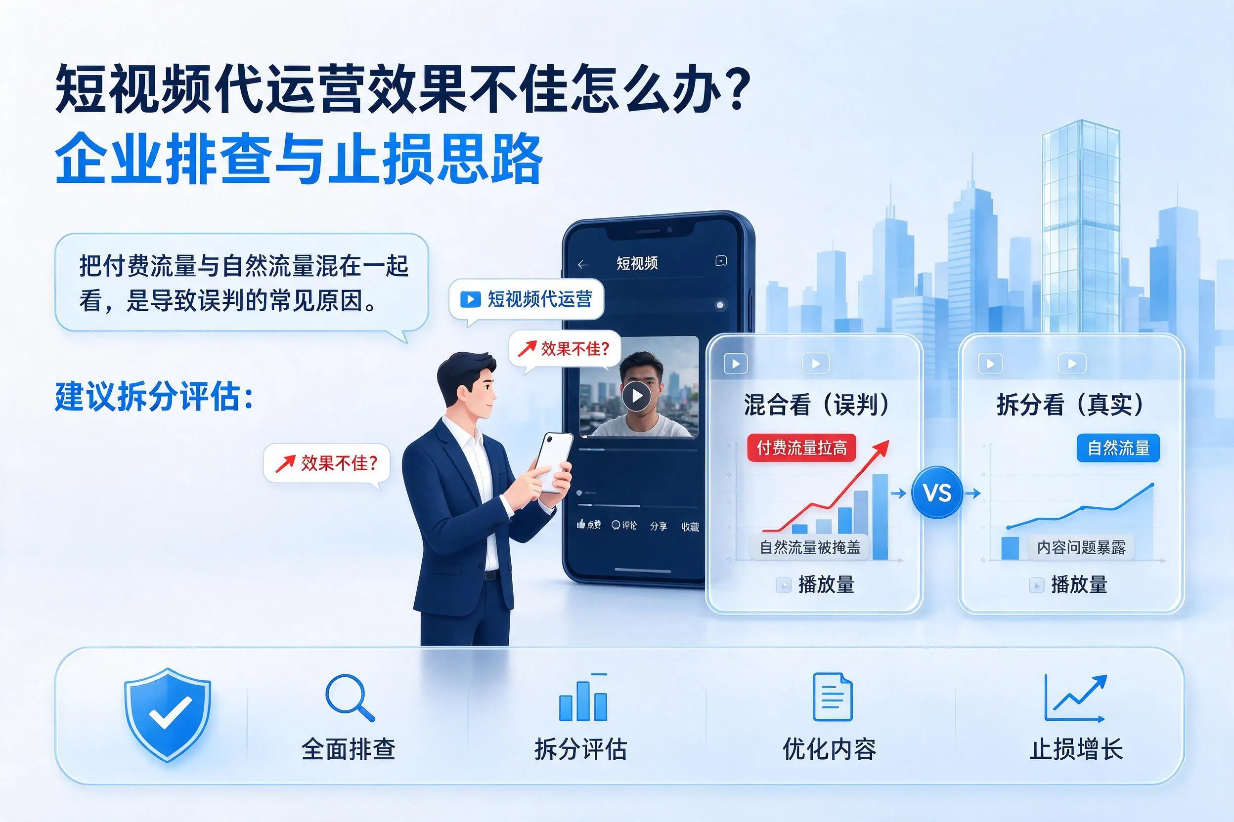 短视频代运营效果不佳怎么办?河池企业排查与止损思路