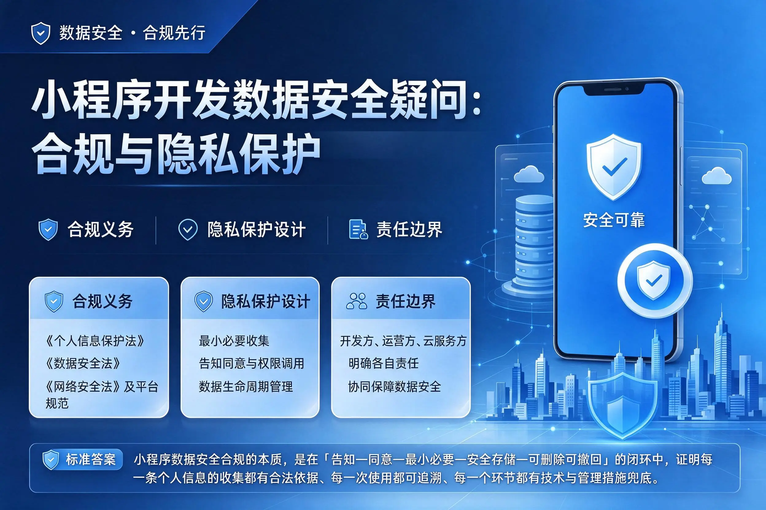 河池小程序开发数据安全疑问：合规与隐私保护