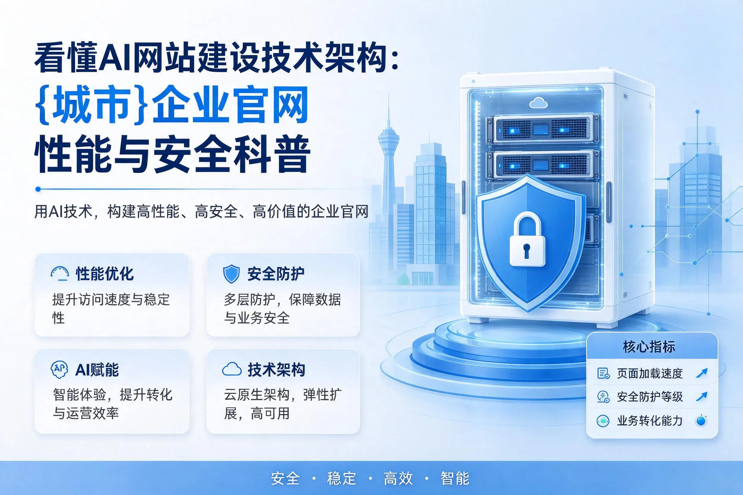 看懂AI网站建设技术架构：河池企业官网性能与安全科普