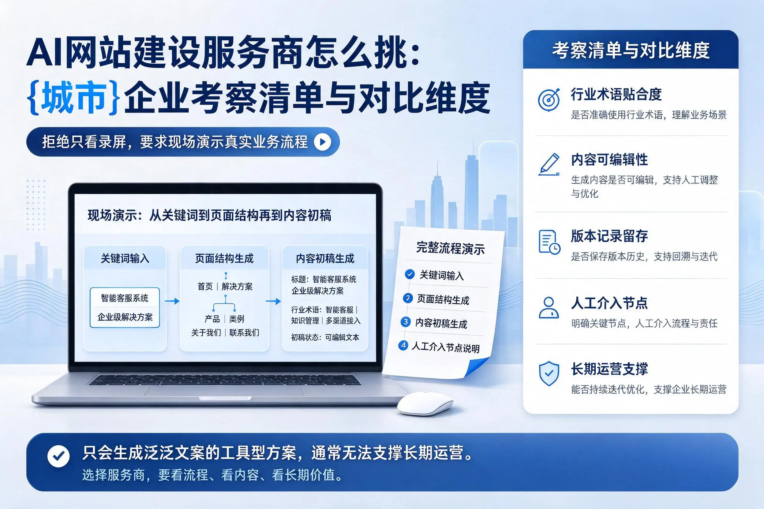 AI网站建设服务商怎么挑：河池企业考察清单与对比维度