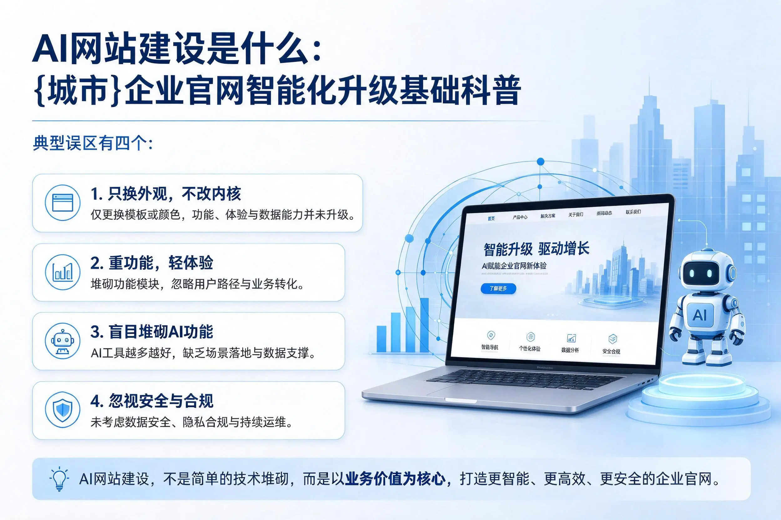 AI网站建设是什么:河池企业官网智能化升级基础科普