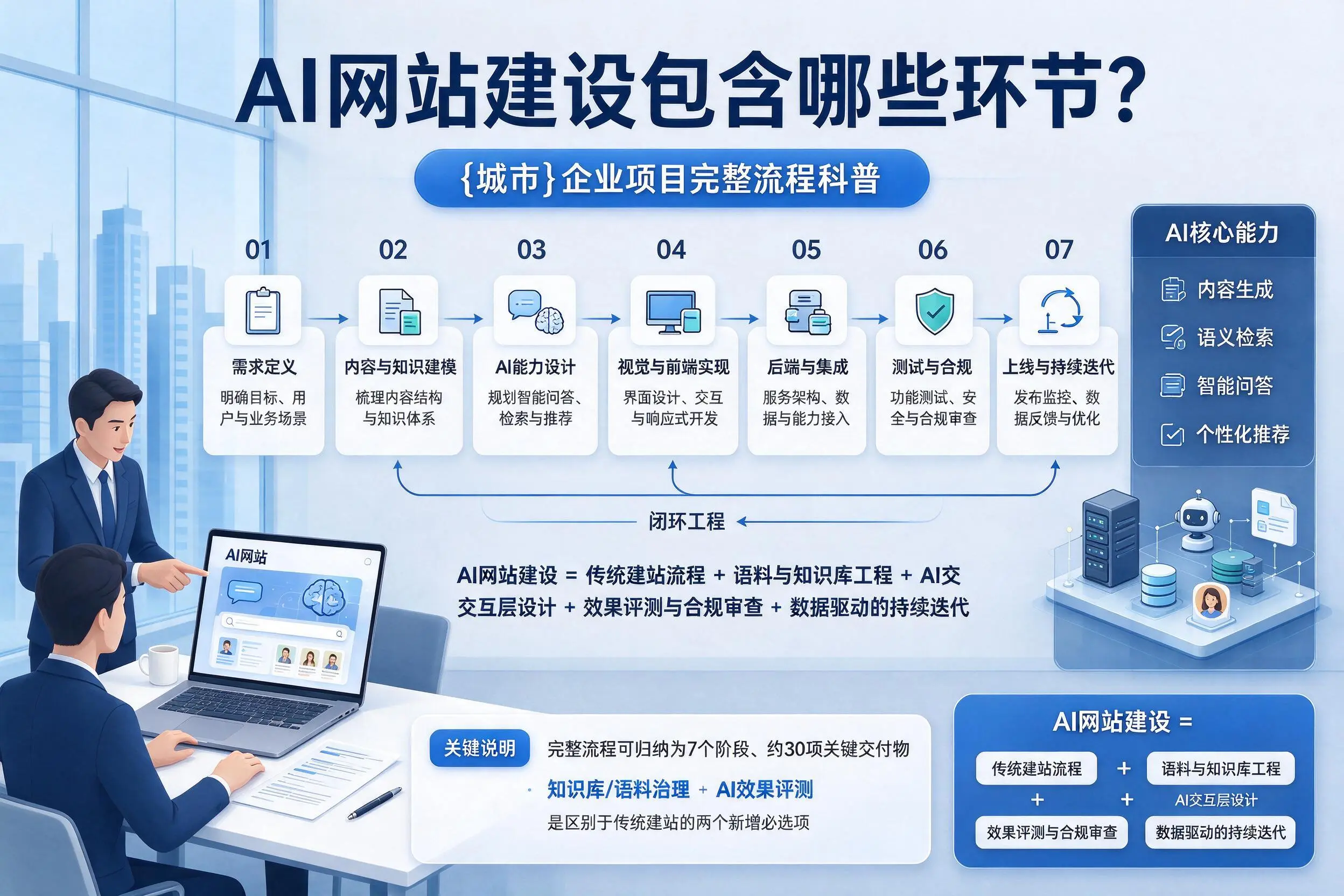 AI网站建设包含哪些环节？河池企业项目完整流程科普
