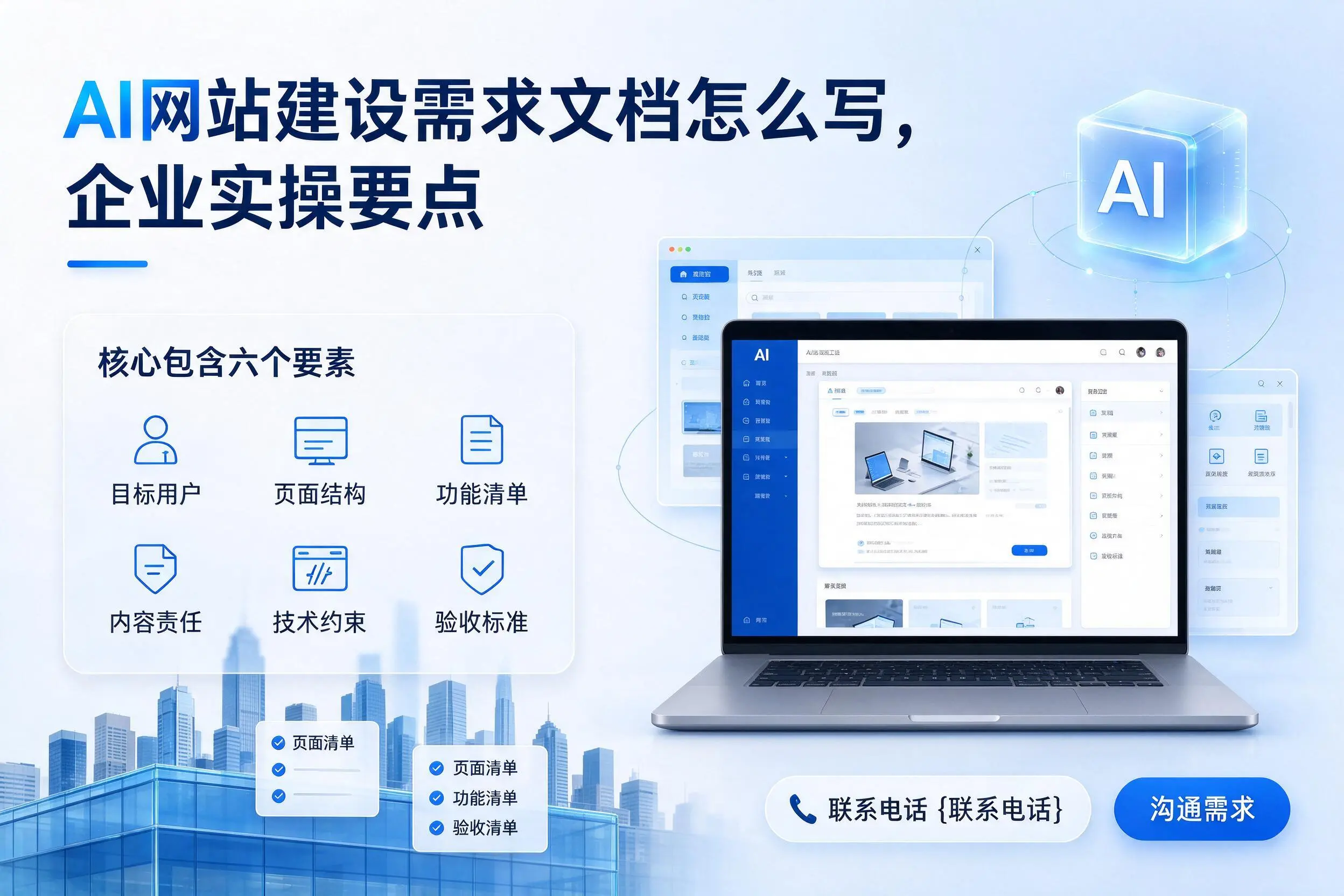 AI网站建设需求文档怎么写,河池企业实操要点
